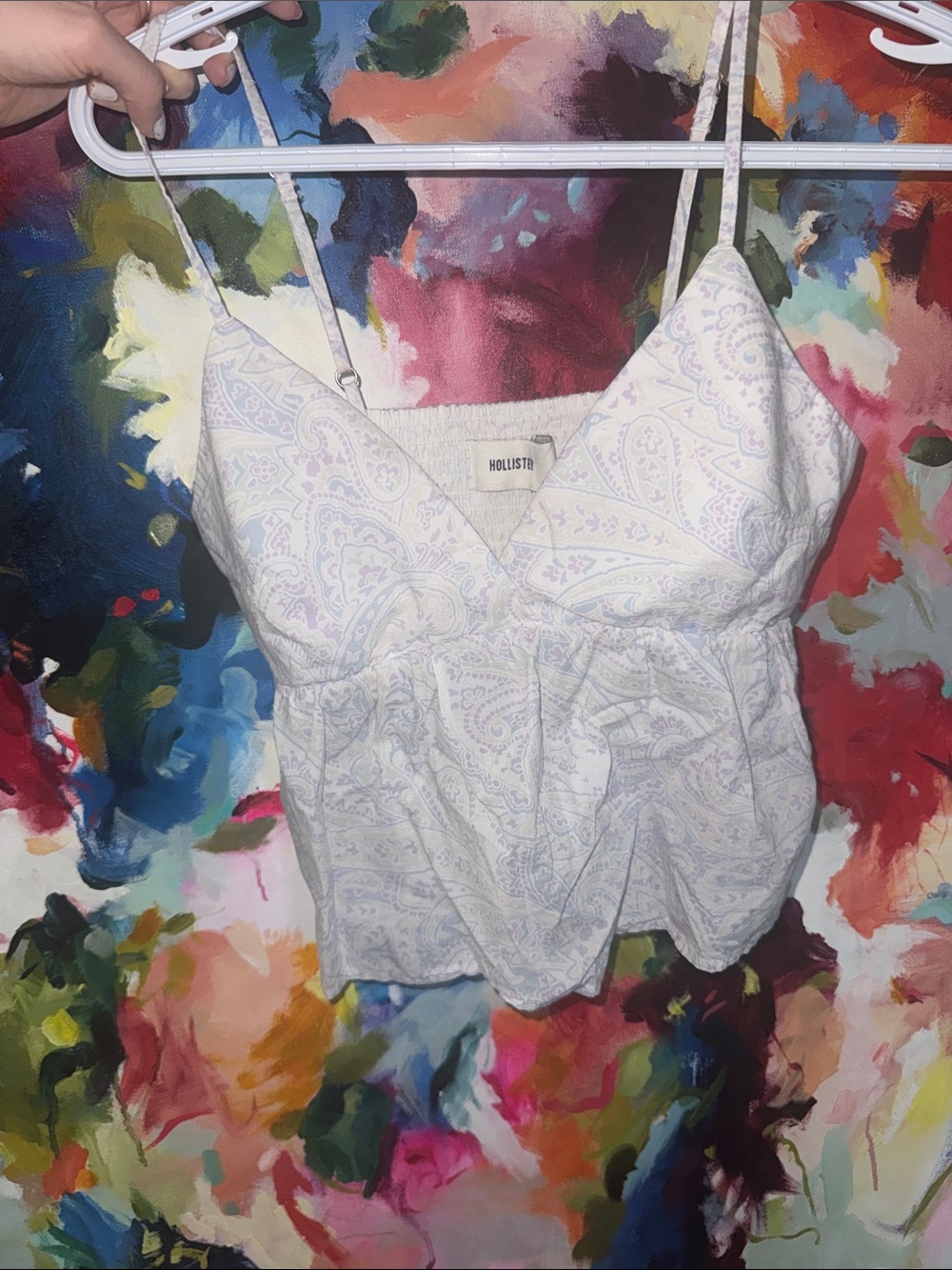Hollister White Spaghetti-Strap Tank